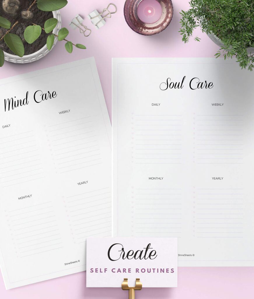 50+ Beautiful Self Care Ideas &amp; a Free Printable Self Care Planner ...