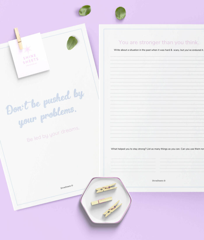 FREE Worry Workbook Printable | ShineSheets - Elevate Your Life