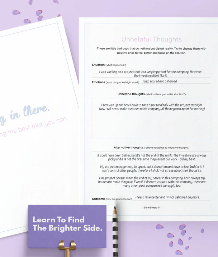 FREE Worry Workbook Printable | ShineSheets - Elevate Your Life