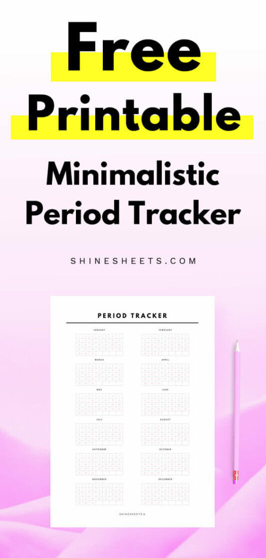 5 Reasons To Track Your Period + Free Period Tracker | ShineSheets ...