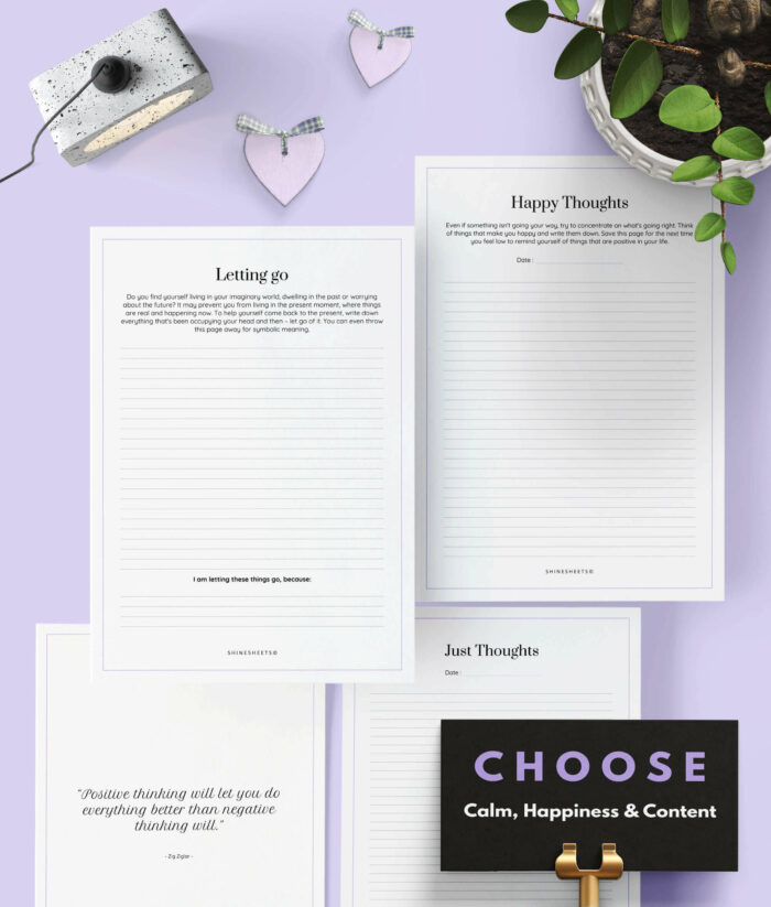 FREE Printable Thought Workbook For Less Anxiety And More Calm ...