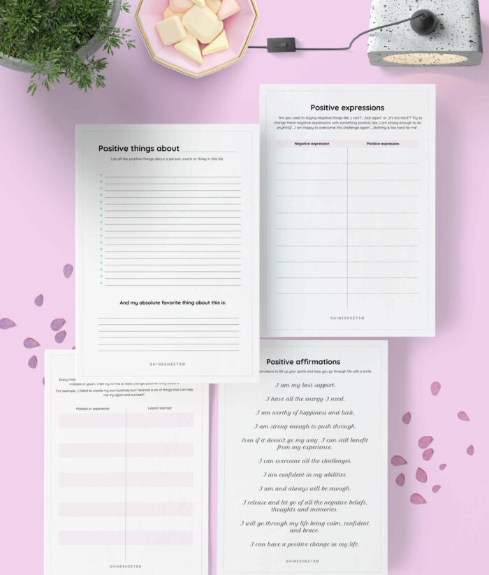 FREE Printable Positivity Journal For More Good Vibes In Your Life | ShineSheets - Elevate Your Life
