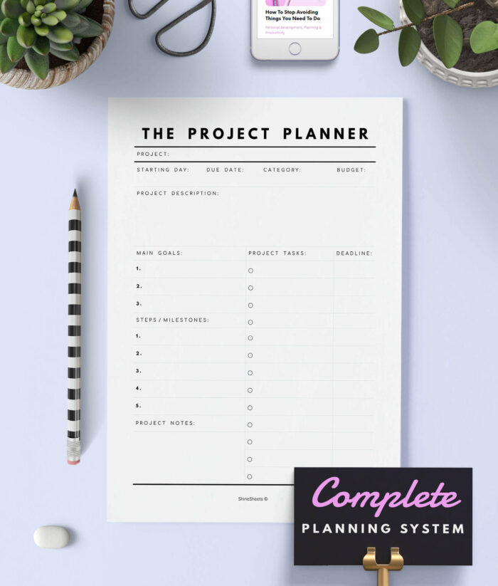 FREE Project Planner Printable – Absolutely Crush Any Project With Ease ...