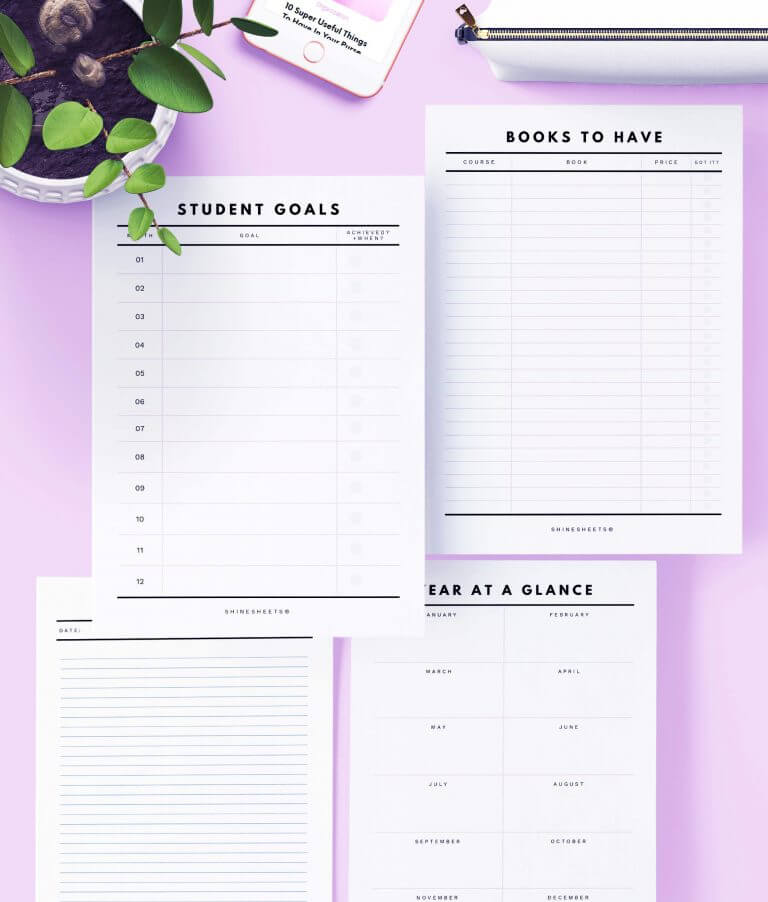 Free Student Planner Printable: 15 Helpful Pages For Your Studies ...