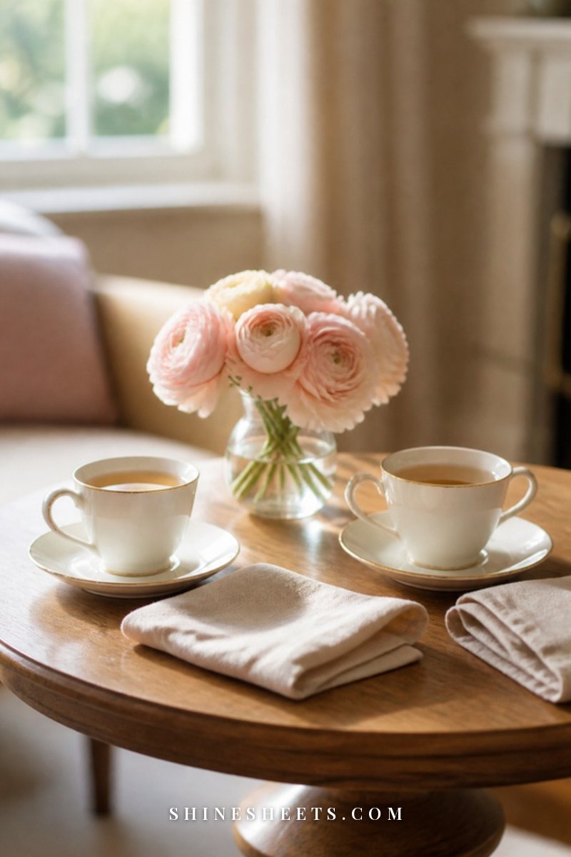 Two cups of tea facing each other on a small table by a window, ready for an honest talk